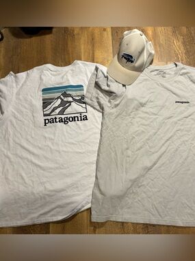 Patagonia T-Shirts (2) - White - Patagonia T-Shirts (2) - White - Graphic & Logo